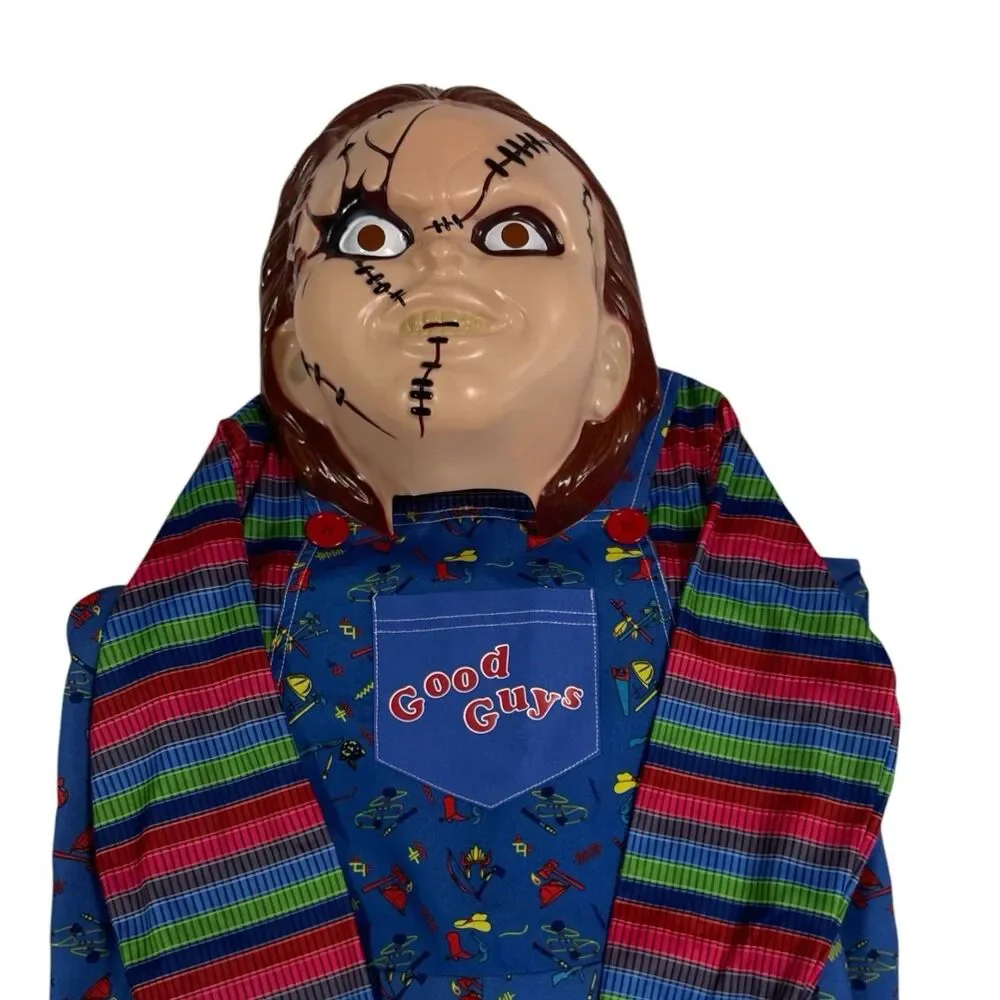 Chucky Childs Play Children’s Halloween Costume Jumpsuit & Mask Size Large 12-14